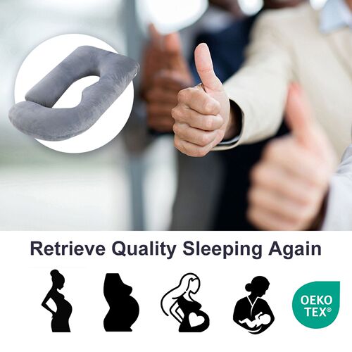Cross-border J-shaped pregnancy pillow, Amazon waist-supporting side-sleeping inclined pillow, multi-functional pregnancy sleeping pillow, removable and washable. 1
