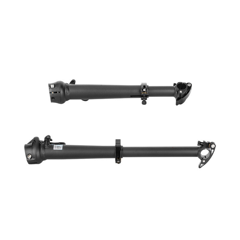 Dahon coche plegable tubo vertical aleación de aluminio de doble sección de ajuste telescópico incrustado de liberación rápida fija fila grande coche plegable tubo vertical