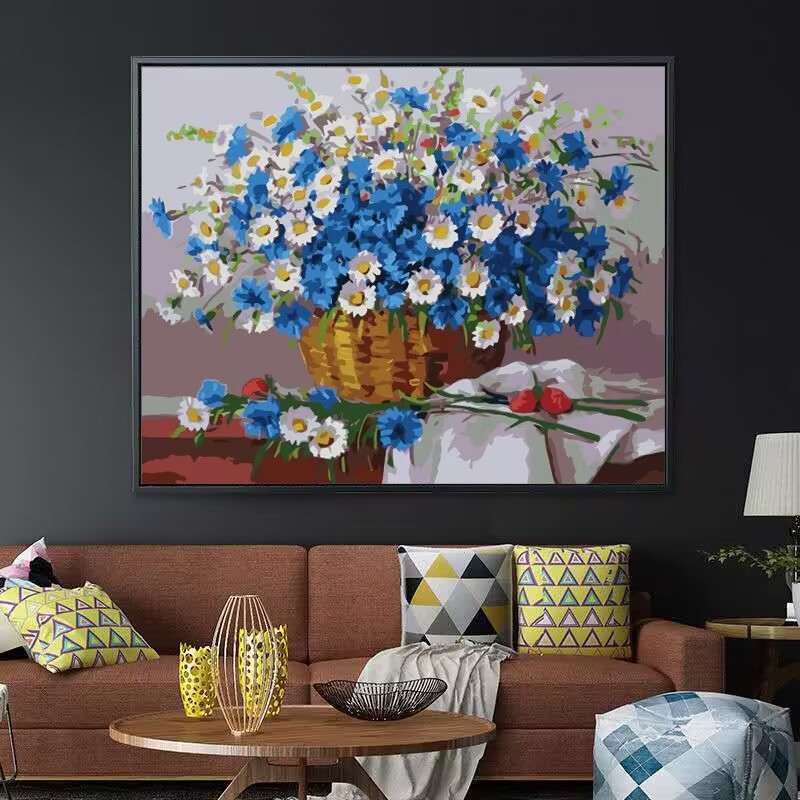 Caqui pintura simple pintura decorativa pintura china todo va bien bricolaje pintura al óleo digital pintado a mano pintura al óleo de relleno estilo chino