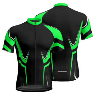 2025 cross-border new close-fitting tights cycling clothing sports top raglan sleeve T-shirt partial 3D printing men's summer