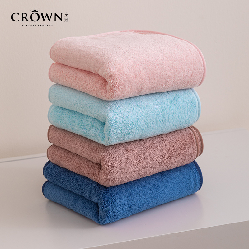 Crown Coral Velvet Towel Absorbs Water, Does Not Shed Hair, Is Soft and Quick-Drying, Thickened Towel for Men and Women to Wash Their Face, Bathe and Wipe Their Hair
