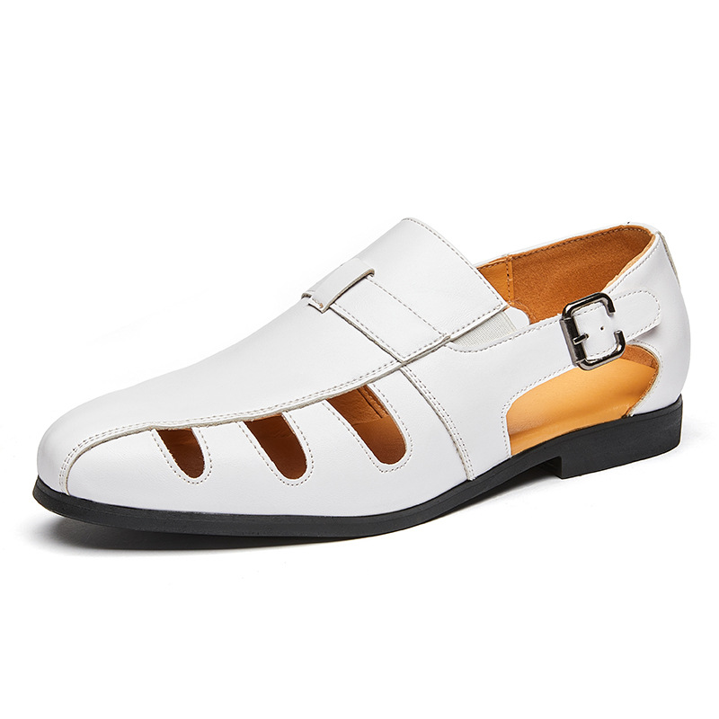 Sandalias de pescador de talla grande transfronterizas para hombre 2025 verano nuevo transpirable caballero europeo y americano elegante diseño sandalias de un pie para hombre