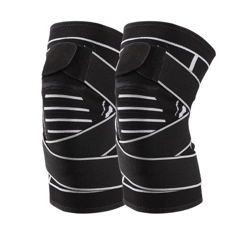 Deportes rodillera correa de presión de punto caliente nylon rodillera almohadilla de pierna running fitness baloncesto rodillera equipo de protección venta al por mayor