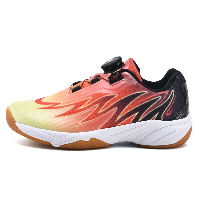 Cross-border Rotating Buckle Children's Badminton Shoes Boys and Girls MD Soft-soled Flying Mesh Surface Breathable Table Tennis Volleyball Shoes