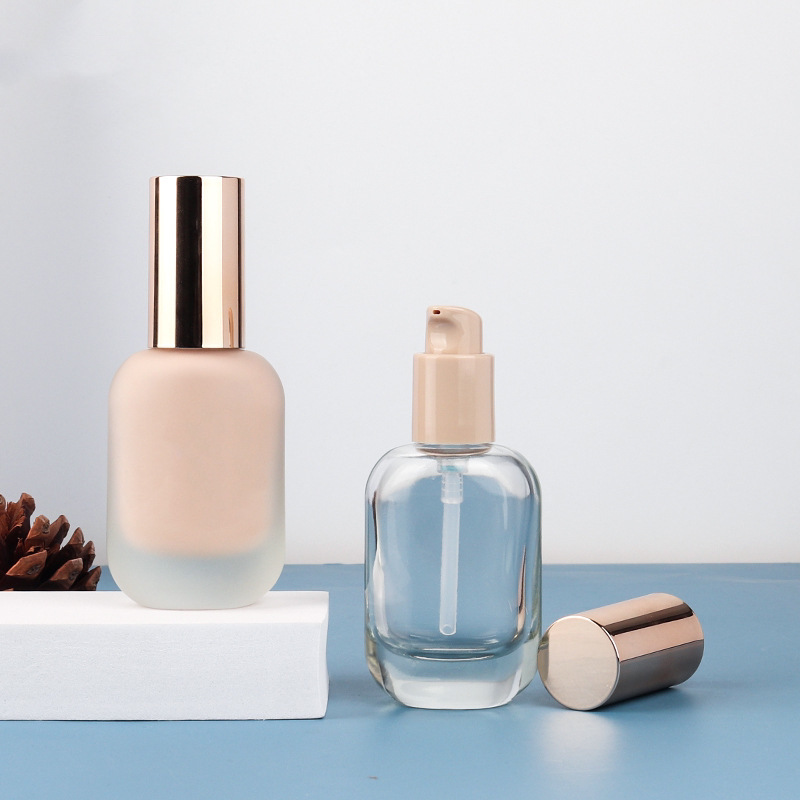 Fabricante de cinco piezas de la botella de cristal del espray de los cosméticos 120ml/100ml/40ml/50g/30g en fuente común