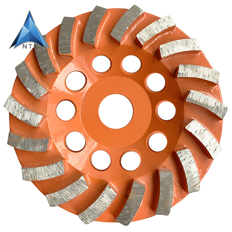5寸（125mm）金刚石磨轮波纹状刀头磨地坪金刚石碗磨