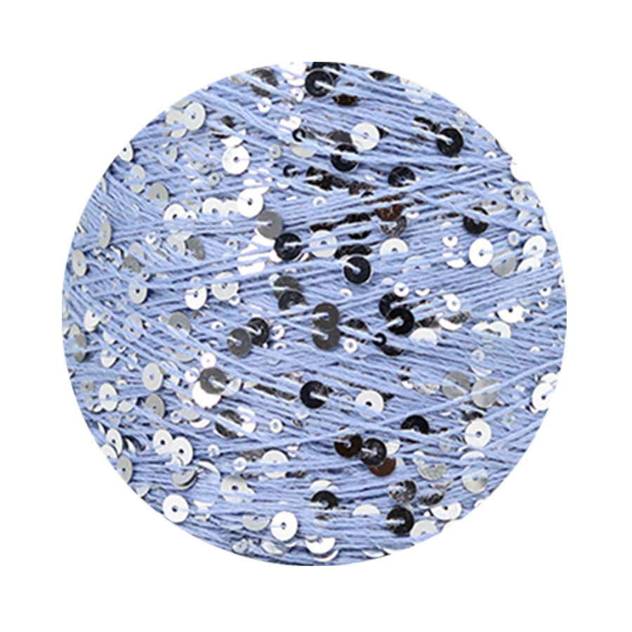 50g algodón lentejuelas hilo 3mm + 6mm peinado tamaño de lujo lentejuelas mano hilo tejer precio al por mayor