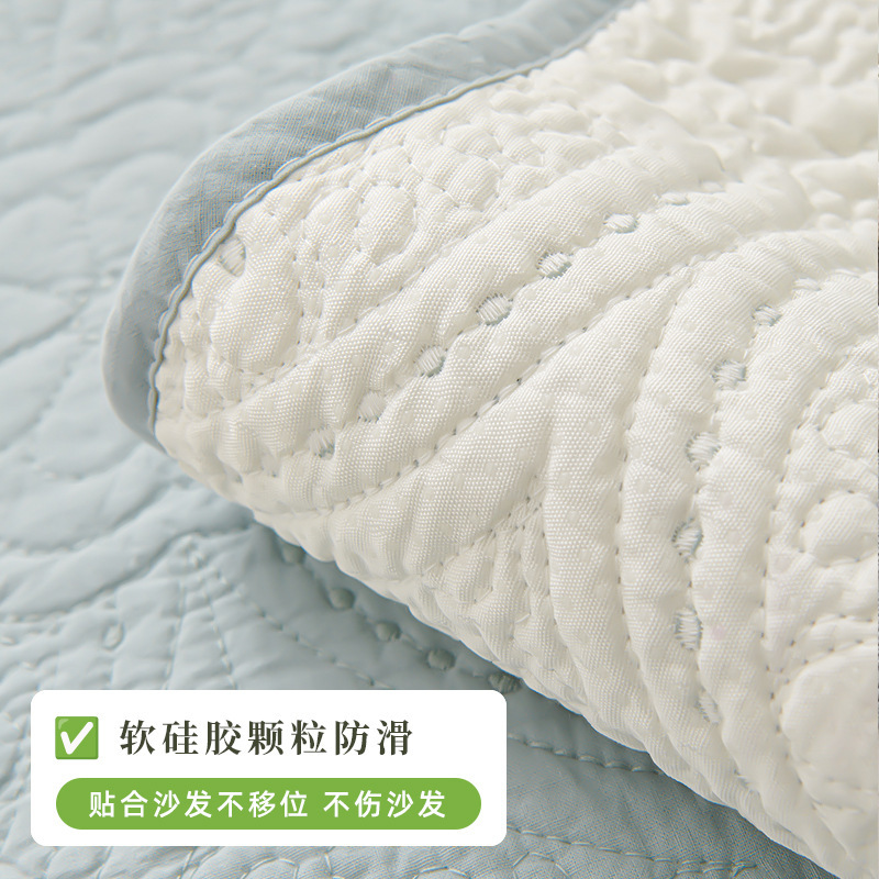 奶油风纯棉沙发垫四季通用高档轻奢坐垫简约现代防滑坐垫沙发套罩|undefined