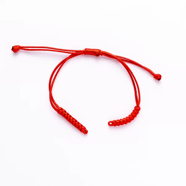 Source Factory Waxed Thread Imitation Leather Diamond Knot Bracelet Semi-Finished Red String Bracelet DIY Accessories for Threading Beads and Pendants