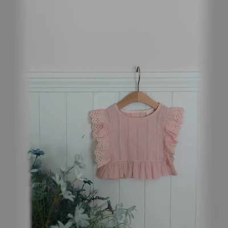 Baby outwear verano ropa de bebé 2025 verano ropa infantil coreana camisa de encaje bebé