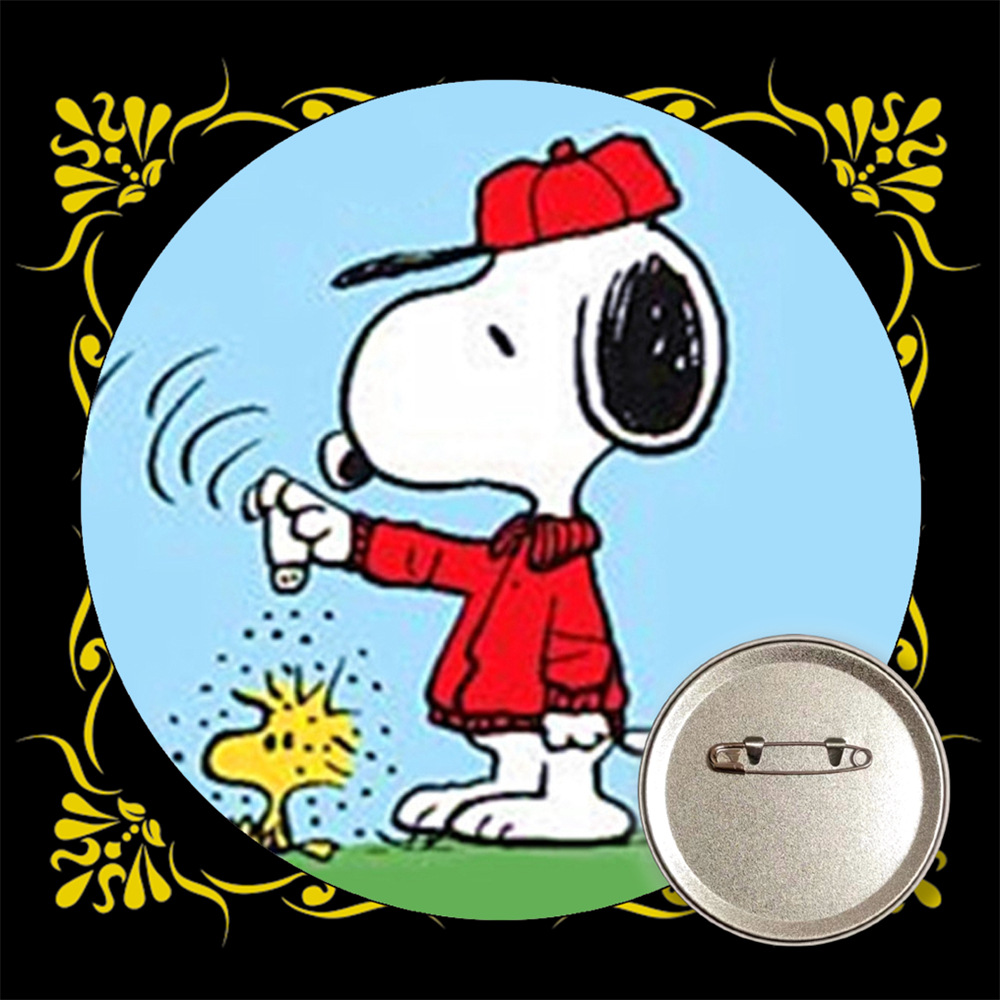 Snoopy bar transfronterizo insignia broche de estaño metal medallas conmemorativas anime periferia al por mayor