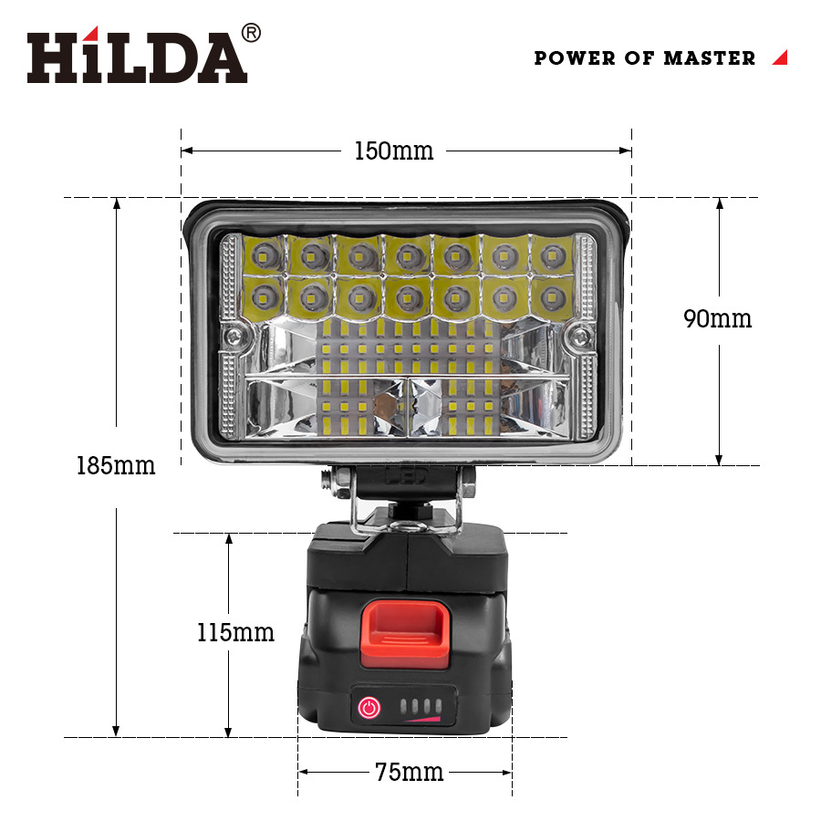 Iluminación exterior HILDA/Hilda, LED de alto brillo, iluminación de amplio rango, interfaz MT, cabezal de lámpara giratorio, luz LED