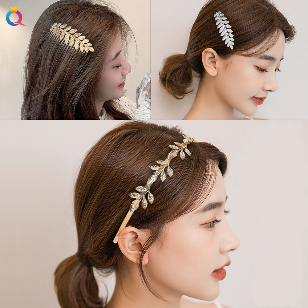 Fashion Leaves Alloy Hair Clip Hair Band Headwear 1 Piece display picture 1