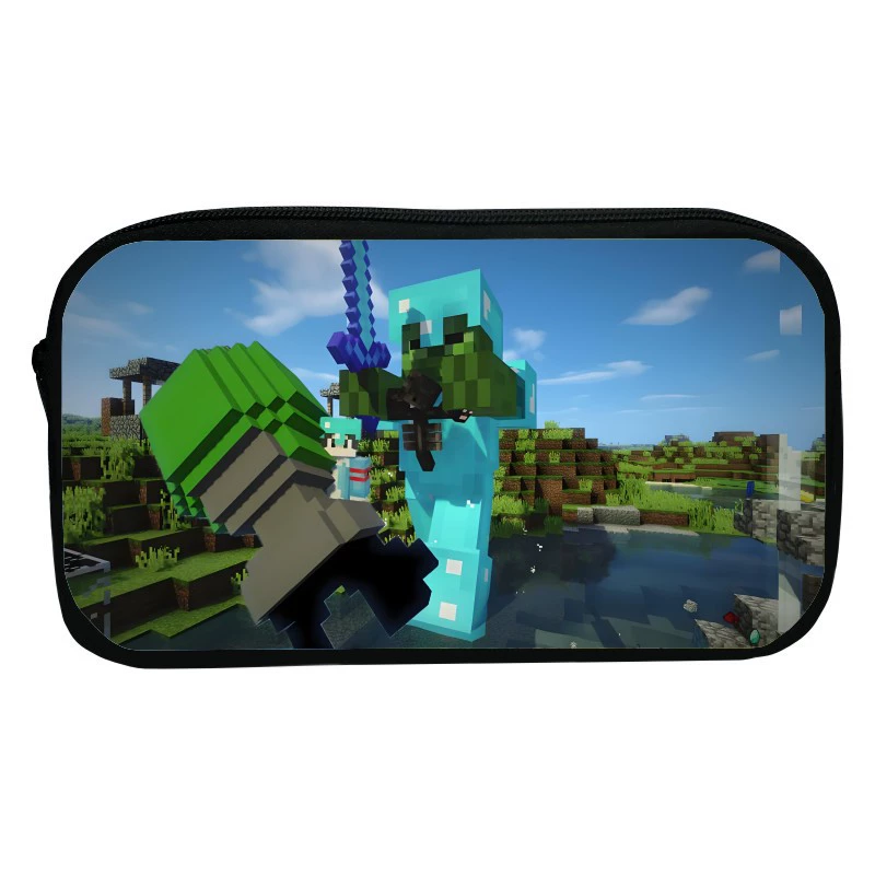 Новая печатная рюкзак-ручка для Minecraft мультфильм Minecraft канцелярская сумка школьный первоклассник детский хранение сумка