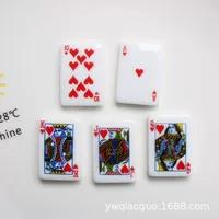 Симулятор игральных карт смолы фитинги кремовый клей diy чехол для телефона холодильник наклейки красоты декоративный брелок подвеска