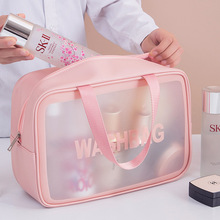 网红化妆包ins风超火便携女旅行大容量透明防水洗漱包品收纳袋盒