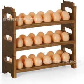 复古置物架家用桌面厨房收纳架鸡蛋展示架鹌鹑蛋鸽子蛋展示架实木