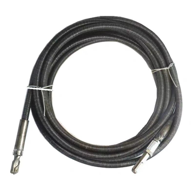 tubo de draga alambre resorte sólido eje sin costura alambre de acero profesional a través de cemento bloque de vidrio escoria aleación de acero perforación tubería de drenaje