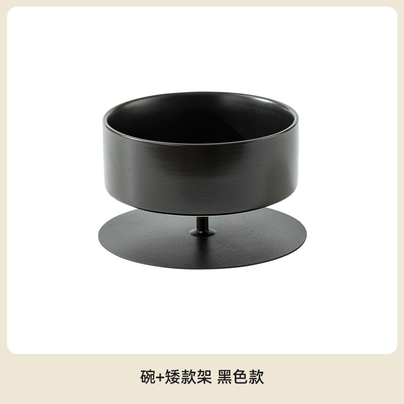 Tazón de cerámica para gatos con patas altas para proteger el cuello con alta capacidad para evitar derrumbar alimentos para bebidas, tazón para perros y gatos, artículos para mascotas