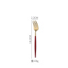 Set stainless steel, tableware, golden spoon, 3 piece set