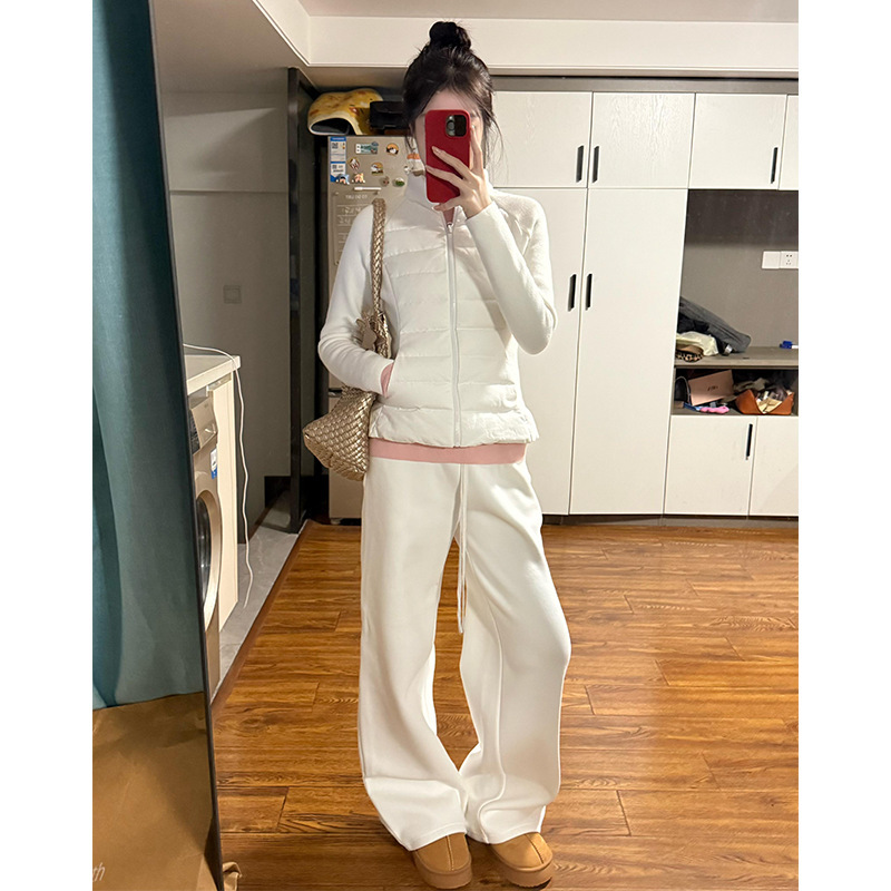 White Lightweight down Jacket Inner Lining Slim Fit Winter Women's 2025 New Ribbed down Inner Short Layering Women's