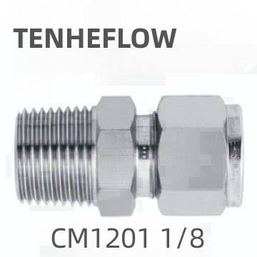 不锈钢液压接头TENHEFLOW直通外螺纹接头CM1201 1/8