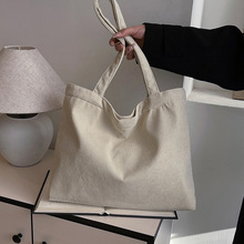 2025新款灯芯绒帆布包复古慵懒大容量单肩托特包简约百搭手提布包