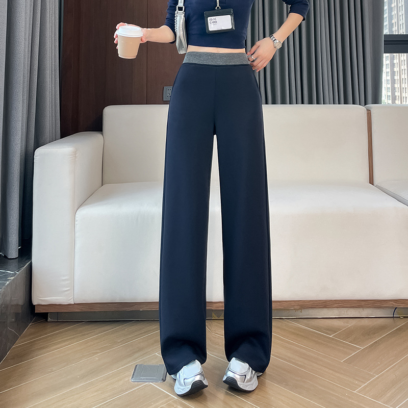 Spring/Summer 2026 Women's Sporty Casual Pants with a High-End Feel, Fashionable and Versatile, Slimming and Stylish Straight-Leg Pants