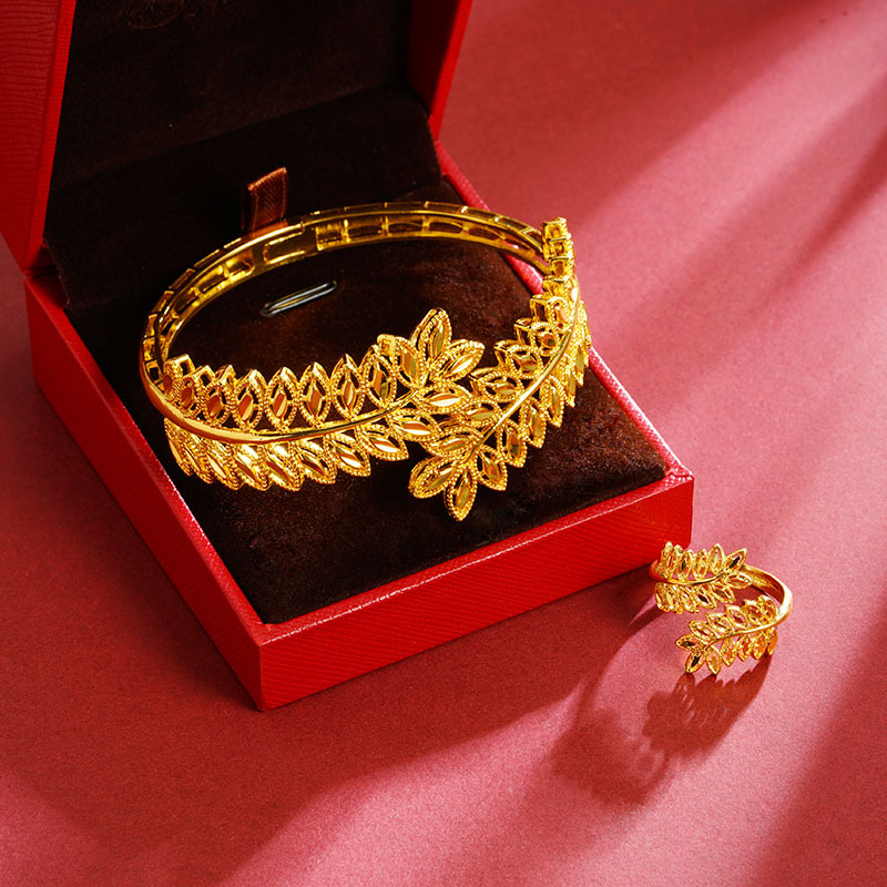 Vietnam oro de arena china broca pulsera anillo feminino retro moda nacional no se desvanece joyas accesorios Yiwu