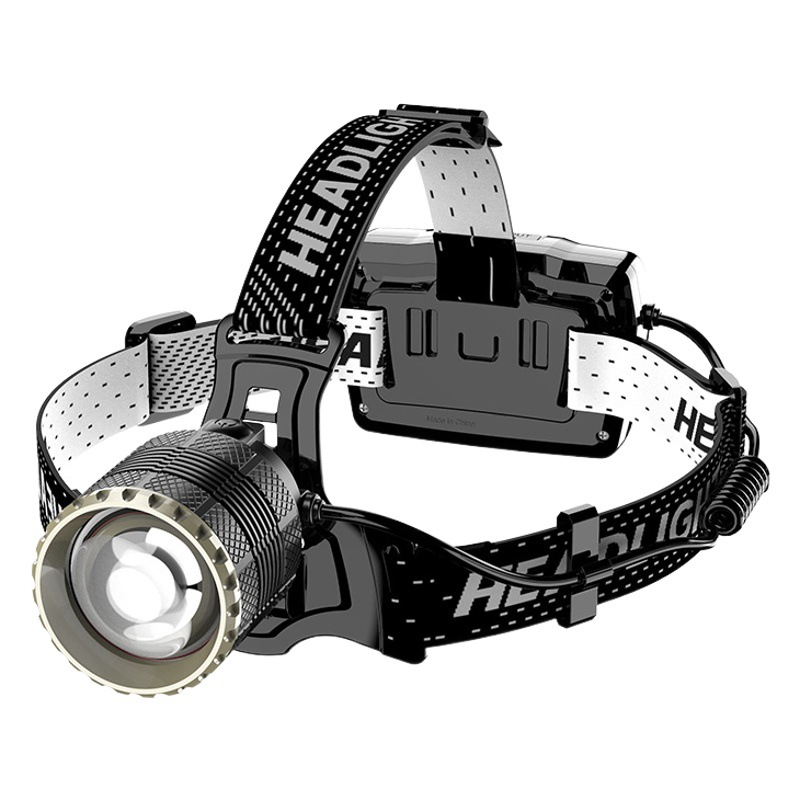 Transfronterizo faro caliente fuerte luz de largo alcance resistencia inducción faro tipo-C zoom telescópico al aire libre reflector