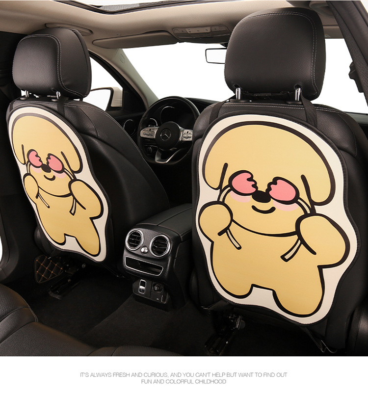 Tulip Biye Small Animal Design Car Seat Back Anti-Kick Pad, Car Seat Anti-Dirt Pad, Universal for All Seasons, Rear Seat