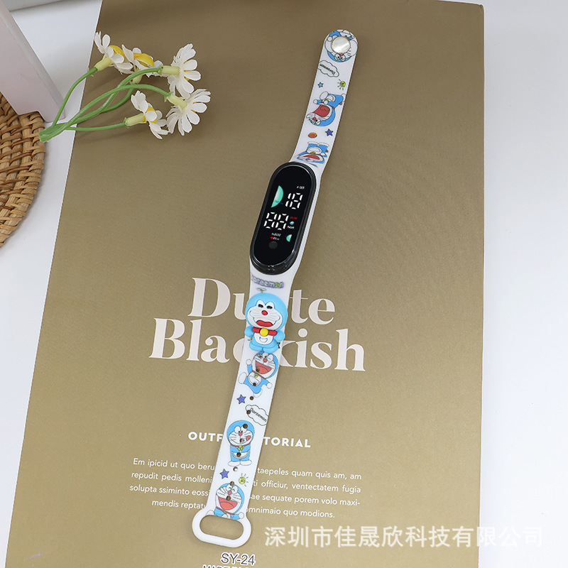 印花立体公仔电子手表高颜值防水夜光运动男女初中小学生卡通批发|undefined