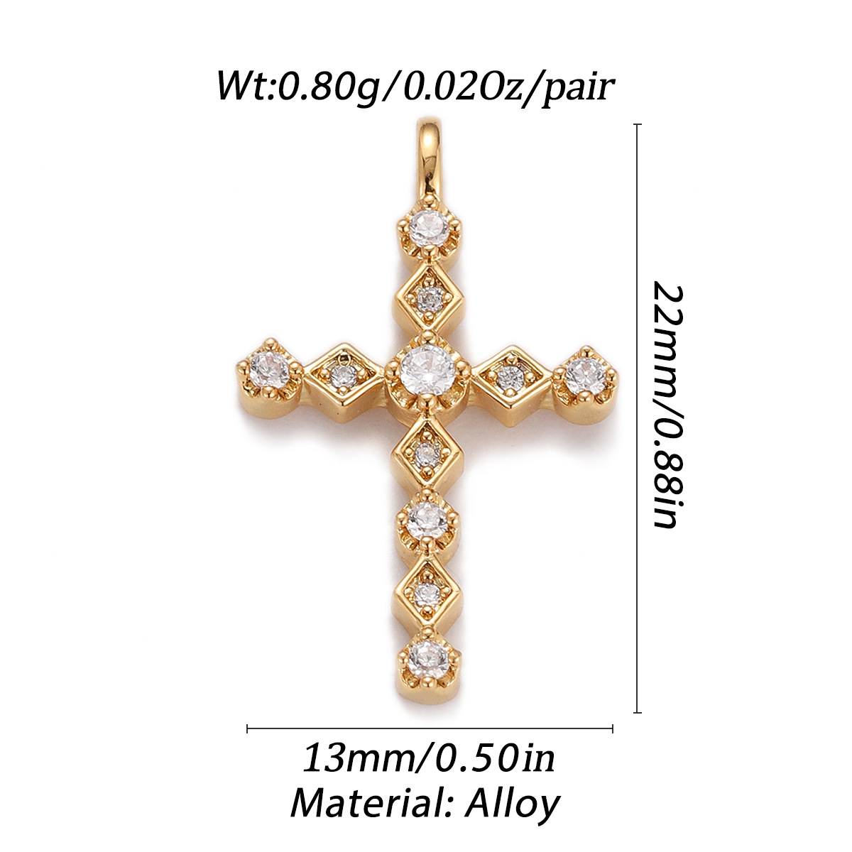 2g Weight Pendant Jewelry Making Type Zircon Inlay Material DIY Jewelry Accessories Classification 1 Piece Quantity Copper Material Geometric Pattern Inlay Design Simple Style, Classic Style Style 1 Piece Copper Zircon Geometric Pendant 6