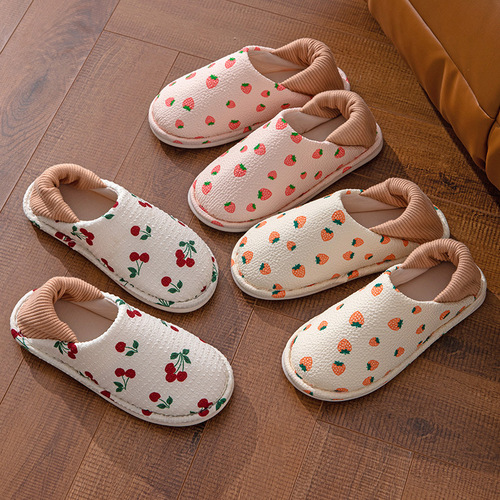 Spring and Autumn Moon Shoes, thin style with soft bottom, non-slip, for postpartum women, breathable, home use, warm heel slippers for women