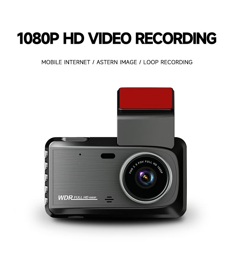 Cross-Border Private Model Driving Recorder 4inch Dashcam 1080P High-Definition Night Vision Wifi Inter-Connected Car Recorder