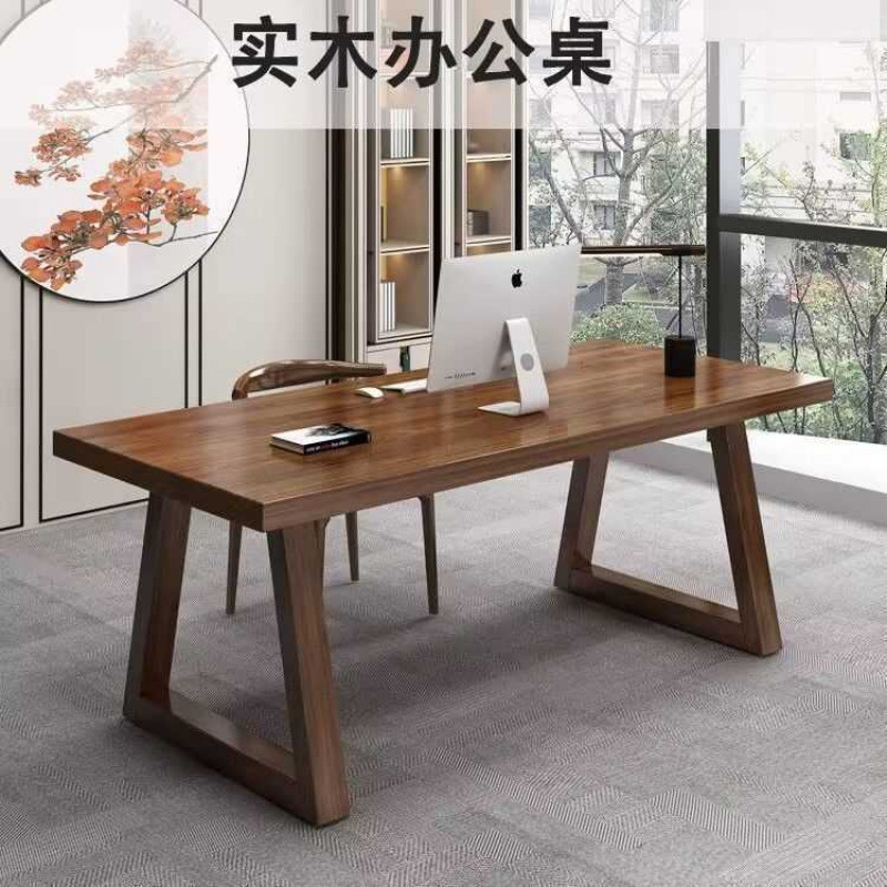 Nordic All Solid Wood Computer Desk Living Room Large Desk Home Children's Study Table Thickened Large Board Office Desk Conference Table