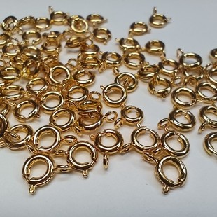 Color-Preserving Pure Copper Spring Buckle O-Shaped Buckle DIY Jewelry Accessories Copper Lock Buckle Open Round Bracelet Ending Connection Round Buckle