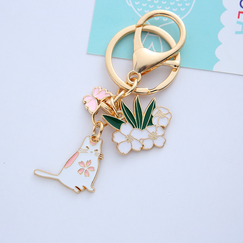 Cartoon Style Cute Rabbit Flower Alloy Unisex Keychain display picture 8