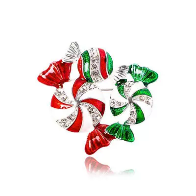 Christmas-Themed Joy Letter Brooch with Yaxa sancaqları - qt080