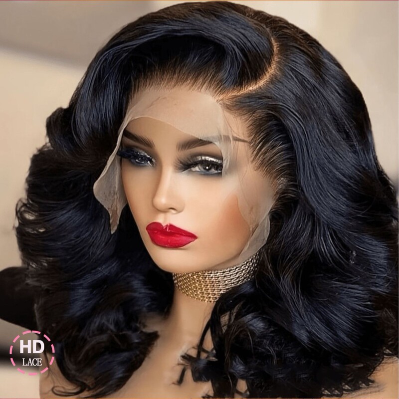 Lace Front Wig Short Curly Hair Body Bob Human Hair Lace Front Wigs in Stock for Dropshipping