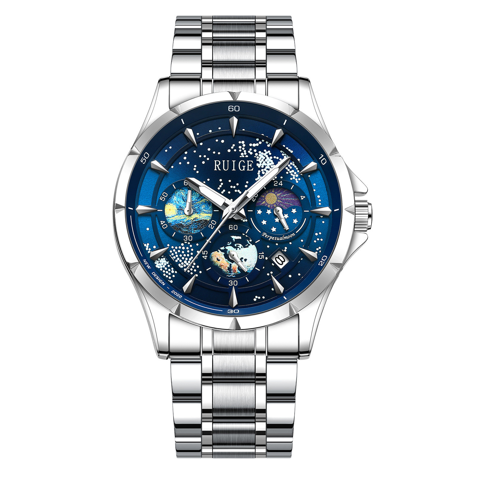 Neue Marke Ruige Uhr Herrenuhr Star Ocean Trend Quarzuhr Multifunktionale leuchtende wasserdichte Herrenuhr_voghion.com