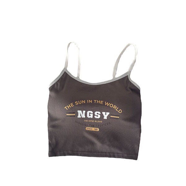 Comfortable top with cups with letters