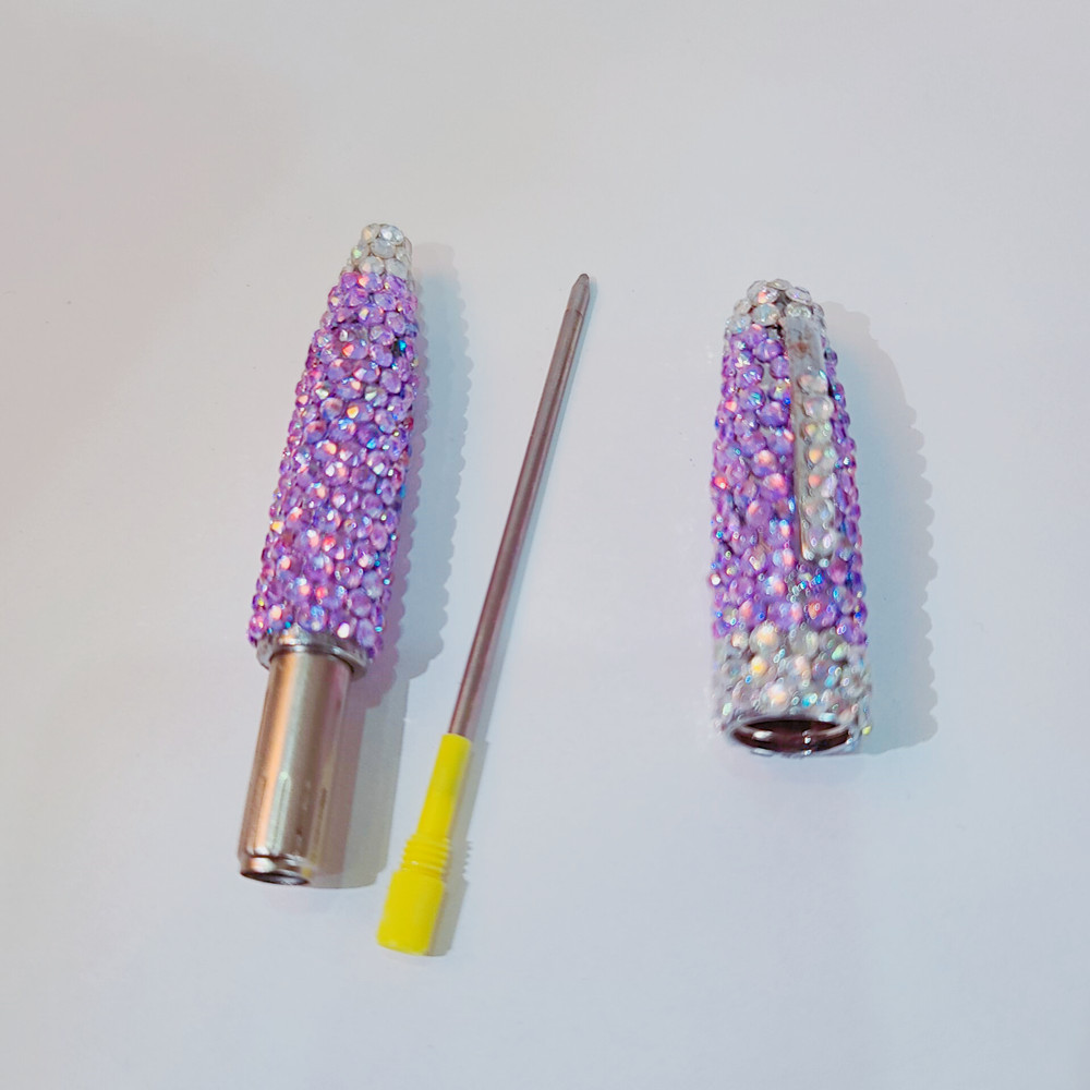 Portable Crystal Rhinestone 10.2cm Student Office Stationery Pen display picture 3
