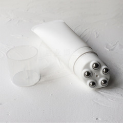 【】100g五顆滾珠按摩軟管瓶 100ml不鏽鋼珠疏絡塑料瓶分裝瓶