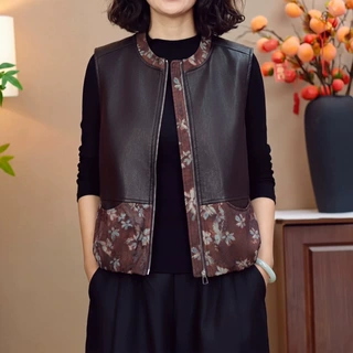 时尚休闲女装秋冬新款拼接马甲大码内搭保暖坎肩背心