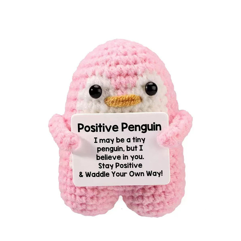 스탠딩 펭귄 핑크 밀크 화이트 P 카드