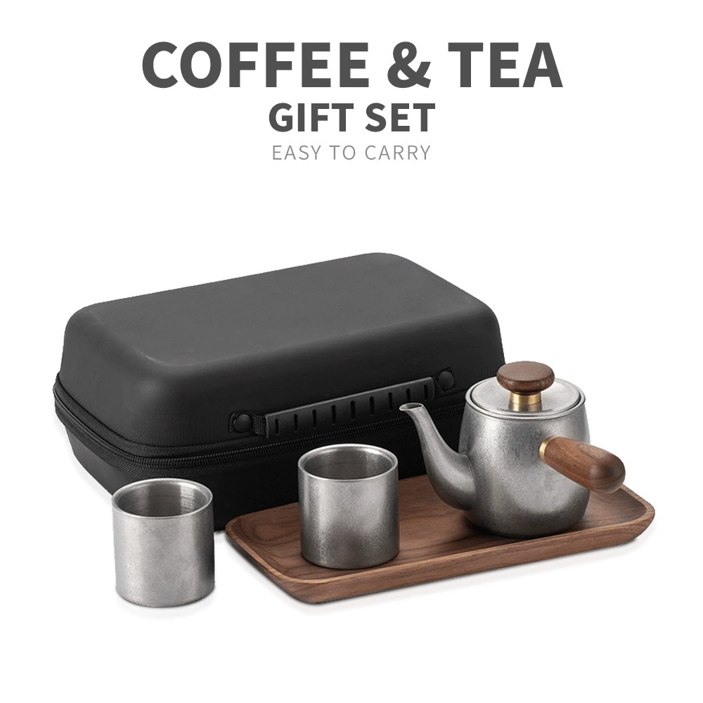 Travel tea set, handheld coffee teapot for traveling