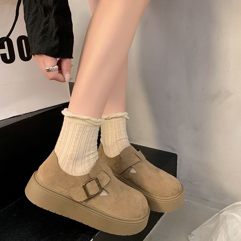 Slip-On Loafers, Full-Cover Birkenstock Women's Shoes, Platform Flat Shoes, Women's Single Shoes, Thick-Soled Birkenstock Shoes, Fashionable
