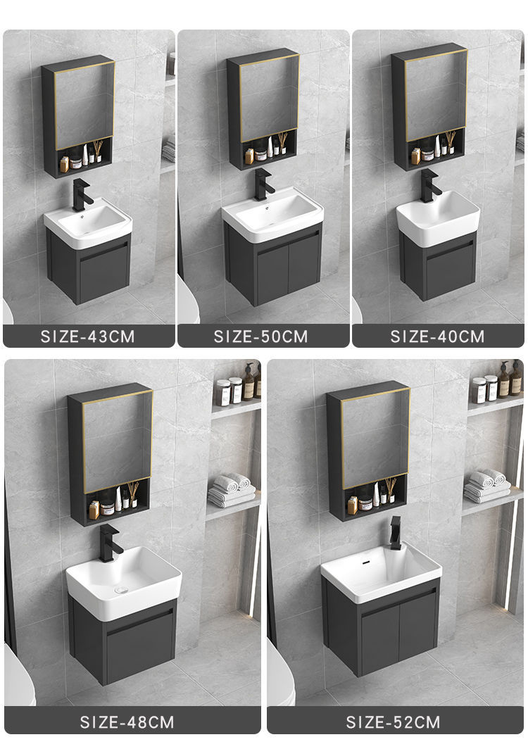 Bathroom cabinet, small-sized bathroom washbasin, washbasin combination, ceramic integrated washbasin, balcony, space, simple and new Specification drawing