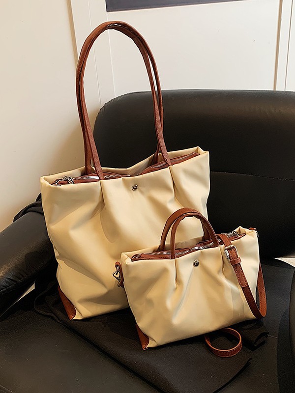 Bolso de tela de nylon de gran capacidad para mujeres 2026 nuevo tipo de bolso de hombro ligero y simple estilo coreano nicho Zhong Commuting Tote image 5